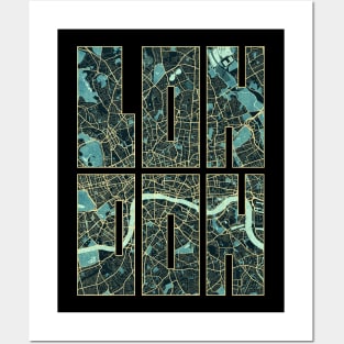 London, England City Map Typography - Summer Posters and Art